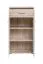 Garderobenwand mit Sitzbank Sviland 06, Farbe: Eiche Wellington / Weiß - Abmessungen: 200 x 170 x 35 cm (H x B x T), mit Sitzkissen