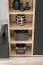 Wohnwand | Farbe: Eiche Ribbeck / Schwarz | Push-to-open Funktion | Maße: 240 x 40 x 127 cm | 11 Fächer | 1 Schrank | 1 Regal | 1 TV-Unterschrank | 1 Wandregal