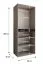 Drehtürenschrank / Kleiderschrank | Weiß | 12 Drehtüren | 9 Fächer | 3 Kleiderstangen | 240 x 52 x 203 cm | hochwertig Verarbeitet | grifflose Türen | Soft-Close Funktion