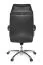 Comfort Drehstuhl XXL Apolo 29, Farbe: Schwarz / Chrom, Bezug aus weichem Echtleder