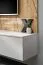 Wohnwand | Push-to-open Funktion | modernes Design | Farbe: Perla Grau / Eiche Artisan | Maße: 160 x 35 x 148 cm | für Wohnzimmer