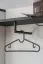 Garderobe mit Spiegel | Farbe: Kaschmir / Schwarz | Sitzgelegenheit | 1 Ablagefläche | Maße: 120 x 32 x 203 cm | 2 Haken | 1 Schublade