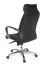 Comfort Drehstuhl XXL Apolo 29, Farbe: Schwarz / Chrom, Bezug aus weichem Echtleder