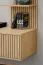 Wohnwand | Farbe: Eiche Cremona | geriffelte Front | Push-to-open Funktion | hochwertig Verarbeitet | 148 x 35 x 160 cm | schlichtes Design | für Wohnzimmer