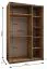 Kleiderschrank / Schiebetürenschrank | 2 Kleiderstangen | 2 Schiebetüren | 6 Einlegeböden |245,5 x 150 x 64 cm | 6 Fächer | Soft-Close | Farbe: Weiß