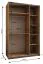 Kleiderschrank / Schiebetürenschrank | 6 Fächer | 245,5 x 150 x 64 cm | 2 Schiebetüren | 2 Kleiderstangen | 6 Einlegeböden | Farbe: Kaschmir | Soft-Close