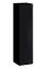 Wohnzimmerwand im modernen Design Volleberg 94, Farbe: Schwarz / Eiche Wotan - Abmessungen: 150 x 280 x 40 cm (H x B x T), mit LED-Beleuchtung