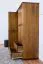 Schlafzimmer- Kleiderschrank, Kiefer Vollholz massiv Eichefarben Rustikal - 195 x 135 x 59 cm (H x B x T)