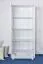 Vitrine Kiefer massiv Vollholz weiß Junco 34 - Abmessungen: 195 x 80 x 35 cm (H x B x T)