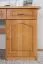 Schreibtisch Kiefer massiv Vollholz Erlefarben Pipilo 19 - Abmessungen: 78 x 182 x 54 cm (H x B x T)