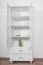 Kiefer-Schrank A-Qualität Massivholz Weiß 195x80x50 cm
