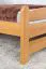 Kinderbett / Jugendbett Kiefer massiv Vollholz Erlefarben 84, inkl. Lattenrost - 100 x 200 cm