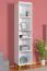 Regal Amanto 11, Farbe: Weiß / Esche - Abmessungen: 173 x 38 x 34 cm (H x B x T)