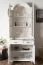 Schlichte Vitrine Kiefer Massivholz Pipilo 04, in Weiß, 225 x 97 x 54 cm, mit 2 Schubladen und 5 Fächern, sehr geräumig, einfache Montage