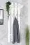 Schlichte Garderobe Kiefer Massivholz Junco 342, in Weiß, 150 x 50 x 33 cm, mit 4 Haken, sehr stabil und langlebig