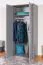 Kleiderschrank Landhausstil, Farbe: Grau, Abmessung: 198 x 90 x 53 cm (H x B x T)