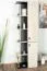 Jugendzimmer - Schrank Aalst 05, Farbe: Eiche / Creme / Schwarz - Abmessungen: 190 x 60 x 40 cm (H x B x T)