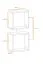 Elegantes Wandset Pollestad 03, Farbe: Eiche Wotan / Weiß - Abmessungen: 170 x 100 x 30 cm (H x B x T), mit zwei Wandregalen