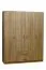 160 cm breiter Kleiderschrank mit 4 Türen, 11 Fächern und 2 Schubladen | Farbe: Sonoma Eiche | Tiefe: 53 cm Abbildung