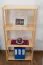 Regal, Küchenregal, Wohnzimmerregal, Bücherregal - 60 cm breit, Kiefer Holz-Massiv, Farbe: Natur Abbildung