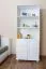 Regal, Küchenregal, Wohnzimmerregal, Bücherregal - 80 cm breit, Kiefer Holz-Massiv, Farbe: Weiß Abbildung