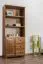 Bücherregal - 80 cm breit, Kiefer Holz-Massiv, Farbe: Eiche Abbildung