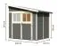 Gartenhaus mit Pultdach, Farbe: Terragrau, Grundfläche: 4,18 m²