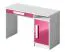 Kinderzimmer - Schreibtisch Walter 09, Farbe: Weiß / Rosa Hochglanz - 80 x 120 x 50 cm (H x B x T)