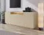 Kommode | Farbe: Kakao / Eiche Cremona | 4 Drehtüren | inkl. LED-Beleuchtung | 9 Fächer | 203 x 40 x 83 cm | Push-to-open Funktion | Sideboard | ABS-Kanten