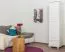 Dielenschrank Kiefer, Farbe: Weiß 190x47x60 cm