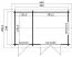 Gartenhaus G170 Lichtgrau inkl. Fußboden - 44 mm Blockbohlenhaus, Grundfläche: 9,40 m², Satteldach