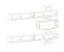 Wohnwand Bjordal 25, Farbe: Eiche Grafit / Grau - Abmessungen: 180 x 250 x 35 cm (H x B x T), mit Push-to-open Funktion