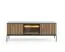 Wohnzimmer - Set A Chelmsford, 3-teilig, Farbe: Schwarz / Eiche