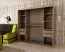 2 Meter breiter Kleiderschrank mit 2 Türen | Farbe: Weiß / Schwarz Abbildung