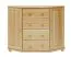 Sideboard, Kiefer massiv, Breite: 118 cm, Farbe: Natur Abbildung