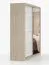Schiebetürenschrank / Kleiderschrank  | mit Spiegel Weiß / Sonoma Eiche | Sredna 08 | 218 x 203 x 61 cm | 2 Türen | 7 Fächer | 3 Schubladen