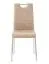 Stuhl in Beige Kigora 05, Mikrofaserbezug, Metallfüße verchromt, stabil und zuverlässig, Maße: 97 x 41,5 x 54 cm, hochwertig und pflegeleicht, für Esszimmer