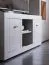 TV-Unterschrank | 2 Drehtüren | Farbe: Kaschmir | 4 Fächer | 2 Kabeldurchführung | ABS-Kanten | Maße: 147,5 x 41 x 53,5 cm | Griffe & Beine: Metall