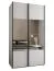 Kleiderschrank / Schiebetürenschrank | 245,5 x 130 x 64 cm | 2 Schiebetüren | Soft-Close | 2 Kleiderstangen | Spiegel | Farbe: Weiß | 6 Fächer