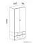 Jugendzimmer - Drehtürenschrank / Kleiderschrank "Geel" 02, Weiß / Türkis - Abmessungen: 195 x 80 x 50 cm (H x B x T)