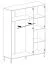 Moderner Kleiderschrank Authie 01, Beige, 195 x 150 x 50 cm, mit 5 Fächern und 1 Kleiderstange, ABS-Kanten, robust und langlebig