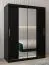 150 cm breiter Kleiderschrank mit 5 Fächern und 2 Türen | Farbe: Schwarz Abbildung