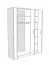 150 cm breiter Kleiderschrank mit 3 Türen | Farbe: Weiß Abbildung