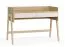 Schreibtisch | Soft-Close-Funktion | Höhenverstellbar | Farbe: Eiche / Beige | zwei Schubladen | Maße: 121 x 60 x 86 cm | 2-stufige Höhenverstellung