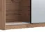 Schiebetürenschrank mit einer Spiegeltür Kule 04, Farbe: Eiche Artisan, eine Kleiderstange, sechs Fächer, Maße: 210 x 179 x 62,5 cm, gute Verarbeitung