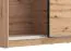 Schiebetürenschrank / Kleiderschrank mit genügend Stauraum Kule 01, Farbe: Eiche Artisan, eine Kleiderstange, sechs Fächer, Maße: 210 x 179 x 62,5 cm