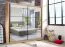 Schiebetürenschrank mit zwei Spiegeltüren Panevo 05, Farbe: Eiche Artisan, eine Kleiderstange, sechs Fächer, Maße: 215,5 x 213 x 60 cm, genügend Stauraum