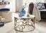Wohnzimmertisch rund aus Marmor, Farbe: Marmoroptik - Abmessungen: 60 x 60 x 36 cm (B x T x H)