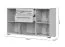 Sideboard mit zwei Schubladen Neiafu 122, Farbe: Kaschmir, drei Türen, Soft-Close-Funktion, zwei Holzeinlegeböden, Maße: 85 x 150 x 46 cm