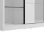 Schiebetürenschrank / Kleiderschrank | 1 Spiegeltür | Farbe: Opak Weiß | 2 Kleiderstangen | 5 Fächer | Maße: 155 x 60 x 215,5 cm | ABS-Kanten